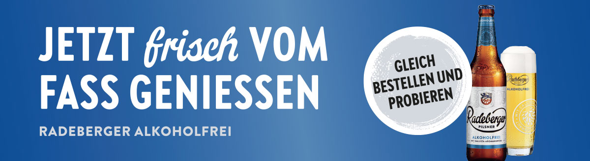Radeberger Non-Alcoholic – enjoy it now, freshly tapped!